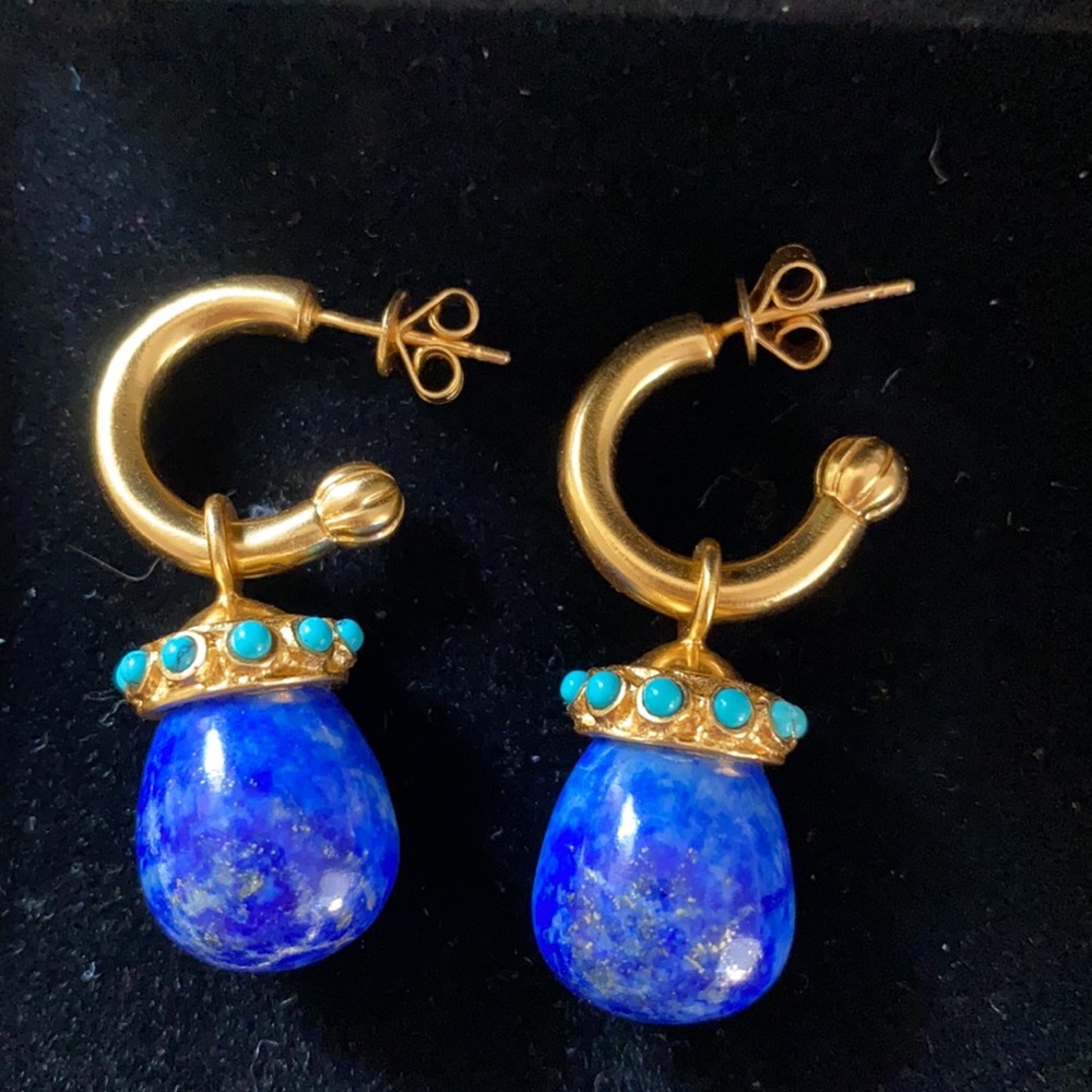 Valere blue stone earrings - Picture 2 of 5